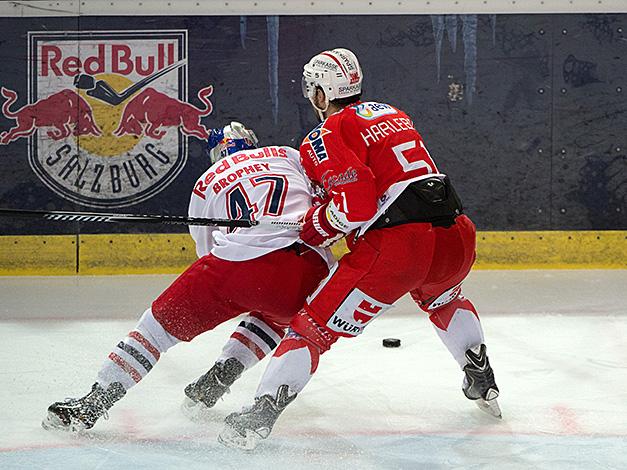 Evan Brophey, Salzburg und Joseph Charlebois, Bozen, EC Red Bull Salzburg vs HCB Suedtirol, Halbfinale, 3. Finale, Play-Offs 