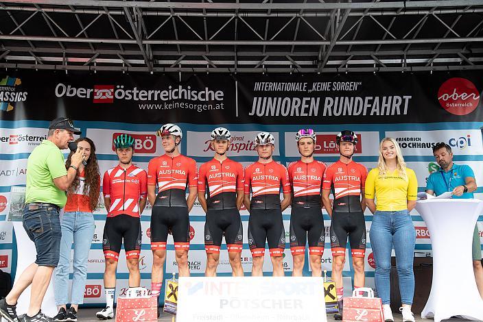 Das Team Österreich mit Benjamin Eckerstorfer (AUT, Team Österreich), Rohrbach - Rohrbach, Int. "Keine Sorgen" Junioren Rundfahrt UCI Kat. 2.1 MJ