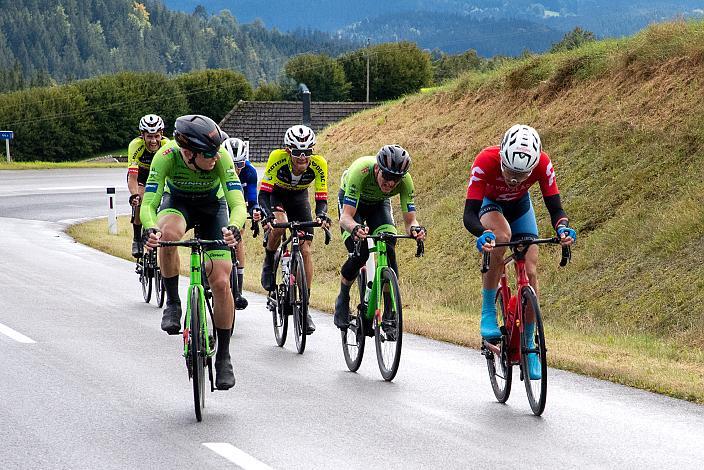 Rainer Kepplinger (AUT, Hrinkow Advarics), Jaka Primozic (SLO, Hrinkow Advarics), Riccardo Zoidl (AUT, Team Vorarlberg) Daniel Turek (CZE, Team Felbermayr Simplon Wels) im Trikot des Liga Gesamtführenden, Radsport, Herren Radliga, Ranshofen, Mühlviertler Hügelwelt Classic