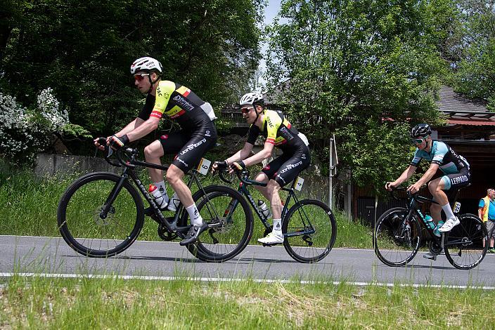 Lukas Meiler, GER (Team Vorarlberg), Colin Chris Stüssi (SUI, Team Vorarlberg) 2. Etappe Eferding - Oberneukirchen, Int. Raiffeisen Oberösterreich Rundfahrt UCI Kat. 2.2