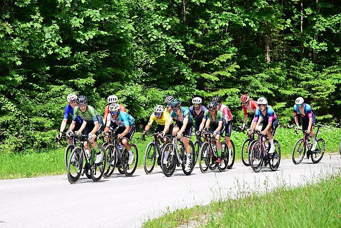 Anstieg zur Höss, Edward Ravasi (ITA, Hrinkow Advarics), Marco Schrettl (AUT, Tirol KTM Cycling Team), Aaron Dockx (BEL, Alpecin-Deceuninck Development Team), Edgar David Cadena (MEX, Petrolike) 4. Etappe St.Florian /Asten - Hinterstoder/Höss 15. Int. Raiffeisen OÖ-Radrundfahrt UCI Kat. 2.2