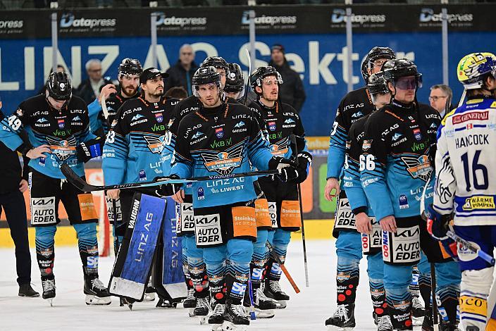 Saisonende in Linz, Spiel 2 Pre-Playoffs,  ICE, Steinbach Black Wings Linz vs EC iDM Wärmepumpen VSV, Linz AG Eisarena 