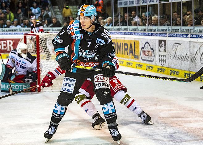 Im Bild: Brian Lebler (EHC Liwest Black Wings Linz)  Eishockey,  EHC Liwest Black Wings Linz vs HCB SÃ¼dtirol Alperia 