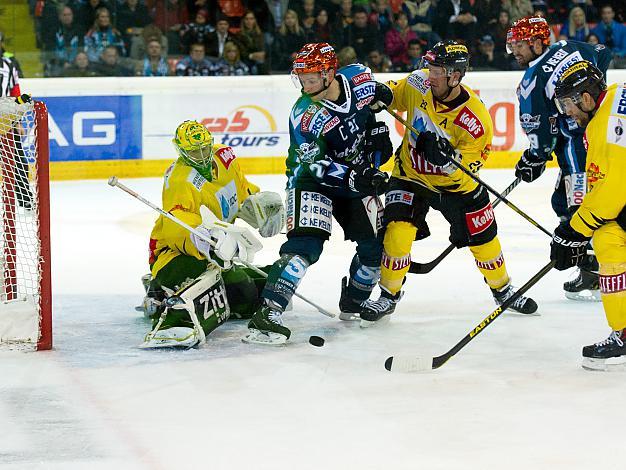 Philipp Lukas, Linz und Matthew Zaba, Vienna, EHC Liwest Black Wings Linz vs UPC Vienna Capitals