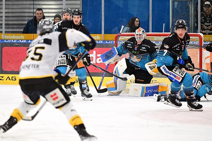 Tormann Rasmus Tirronen (Steinbach Black Wings Linz)  28. Runde ICE, Steinbach Black Wings Linz vs HC Falkensteiner Pustertaler Wölfe, Linz AG Eisarena 