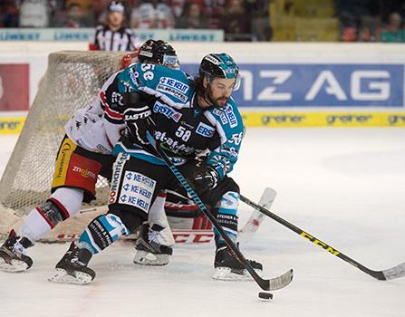 Sebastien Piche (EHC Liwest Black Wings Linz), EHC Liwest Black Wings Linz vs HC Orli Znojmo