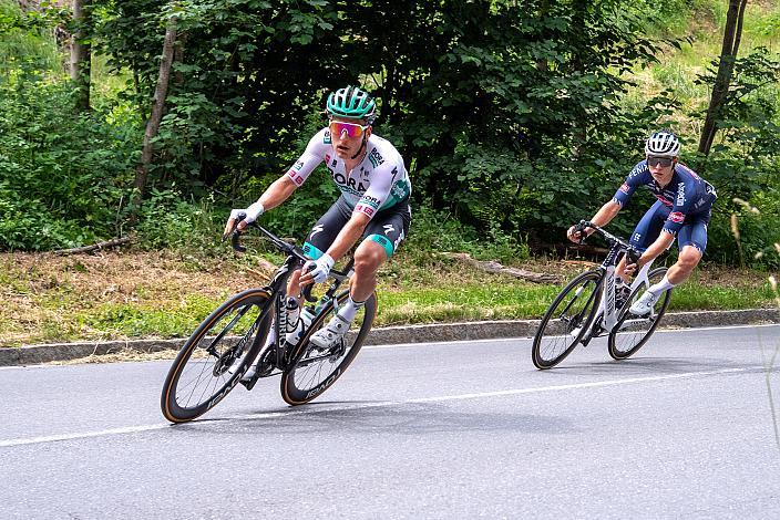 Lukas Pöstlberger (AUT, Bora - Hansgrohe). Tobias Bayer (AUT, Alpecin-Fenix) Elite Herren, Österreichische Meisterschaft Strassenrennen, Kufstein, Tirol 