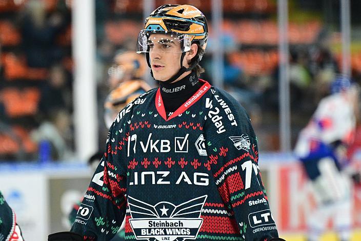 Raffael Aigner (Steinbach Black Wings) Weihnachtsspiel, Steinbach Black Wings Linz vs HC TIWAG Innsbruck - Die Haie , Linz AG Eisarena