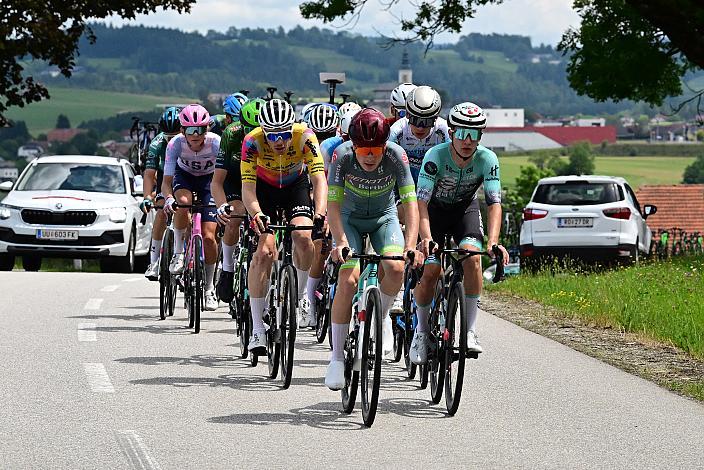 Die Ausreisser mit Viktor Soenens (BEL, Soudal - Quickstep Devo Team), Richard Riska (SVK, Hrinkow Advarics), Emanuel Zangerle (AUT, Team Vorarlberg), Milan Kadlec (CZE, Team Elkov Crypto4me), Otto van Zanden (NED, Azerion  - Villa Valkenburg), Manuel Oioli (ITA, Swatt Club, Key Locke (USA, Team USA),4. Etappe Aigen - Schlägl - Aigen - Schlägl, Oberösterreich Rundfahrt