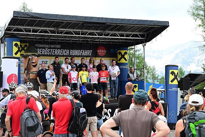 Die Trikots Aaron Dockx (BEL, Alpecin-Deceuninck Development Team), Edgar David Cadena (MEX, Petrolike), Josef Dirnbauer (AUT, Cycling Team Schwingshandl), Riccardo Zoidl (AUT, Hrinkow Advarics) 4. Etappe St.Florian /Asten - Hinterstoder/Höss 15. Int. Raiffeisen OÖ-Radrundfahrt UCI Kat. 2.2