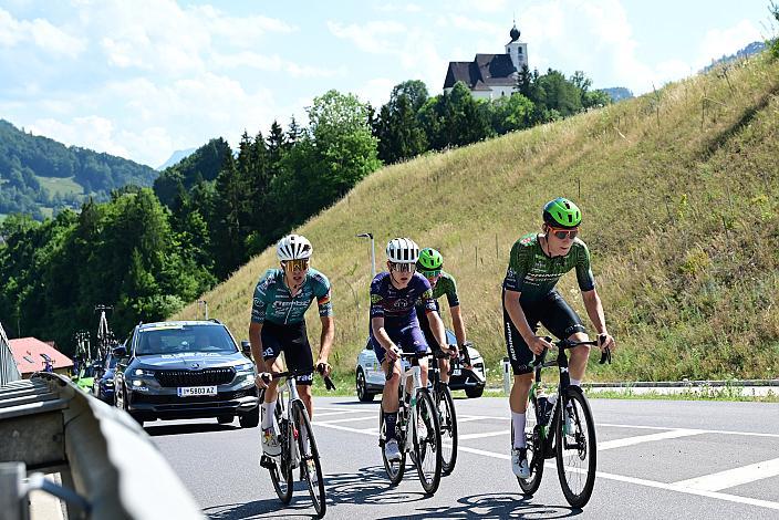 Die Ausreisser mit Valentin Poschacher (AUT, Hrinkow Advarics), Richard Riska (SVK, Hrinkow Advarics),  4. Etappe von Steyr nach Steyr, 170,5km, Tour of Austria