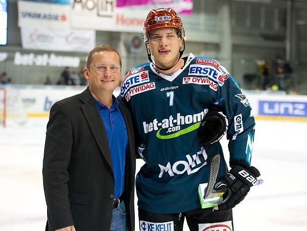 Spieler des Abends, Brian Lebler, EHC Liwest Black Wings Linz vs UPC Vienna Capitals
