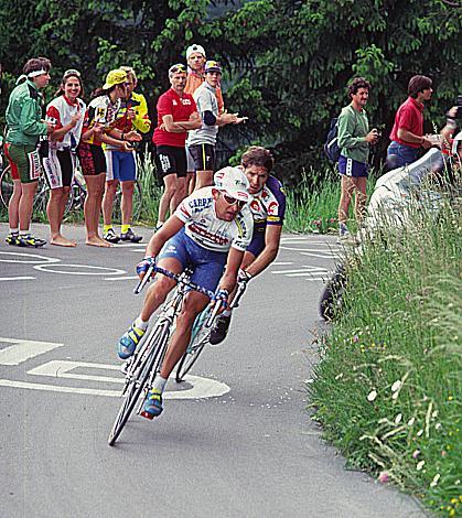 Marco Pantani (ITA, Team Carrera Jeans), Pascal Richard (SUI, Team MG Technogym), 13. Etappe, Kranj (SLO) - Lienz (AUT)
