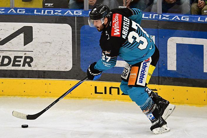 Andreas Kristler (Steinbach Black Wings Linz) Spiel 2 Pre-Playoffs,  ICE, Steinbach Black Wings Linz vs EC iDM Wärmepumpen VSV, Linz AG Eisarena 