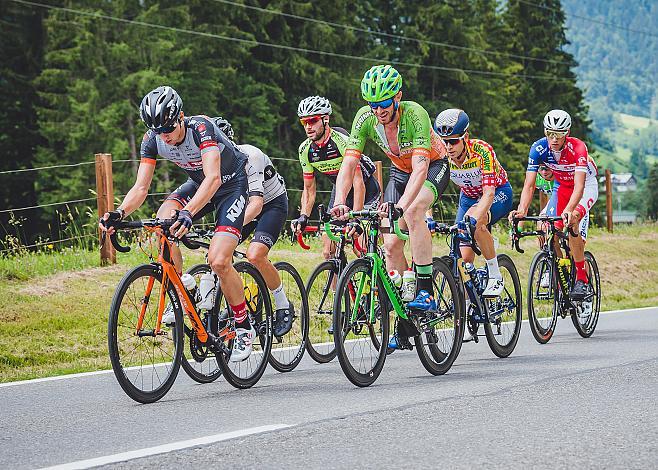 Andreas Hofer (AUT, Hrinkow Advarics Cycleang Team) und die Ausreisser des Tages  2. Etappe Feldkirch - Fulpmes-Telfes  70. Ã–sterreich Rundfahrt 