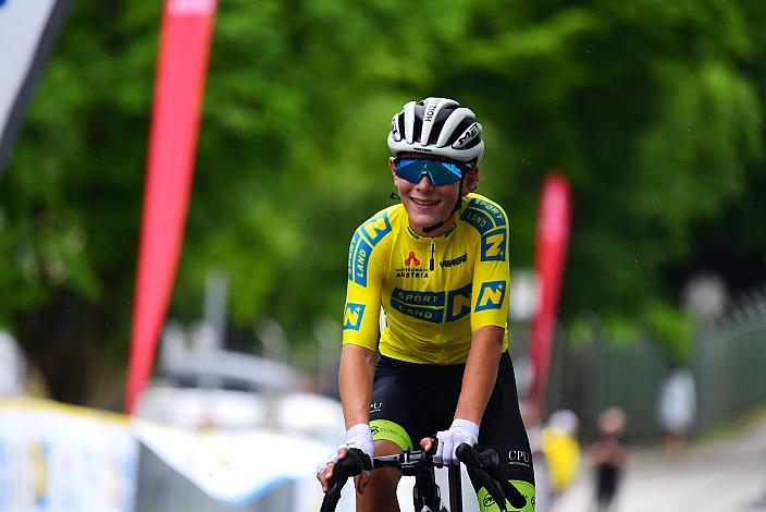 Im Gelben Trikot der Kids Tour Georg Wartlsteiner (AUT, LRV Tirol / OOE), Rad 2 Etappe Sportland NOE Kids Tour