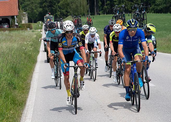 Riccardo Zoidl (AUT, Team Felbermayr Simplon Wels), Etappensieger Michal Schlegel (CZE, Team Elkov Kasper) 2. Etappe Eferding - Oberneukirchen, Int. Raiffeisen Oberösterreich Rundfahrt UCI Kat. 2.2