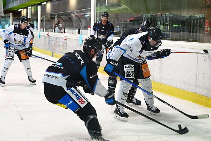  Stefan Gaffal (Steinbach Black Wings Linz), Andreas Kristler (Steinbach Black Wings Linz), Erstes Eistraining, Steinbach Black Wings Linz , Linz AG Eisarena