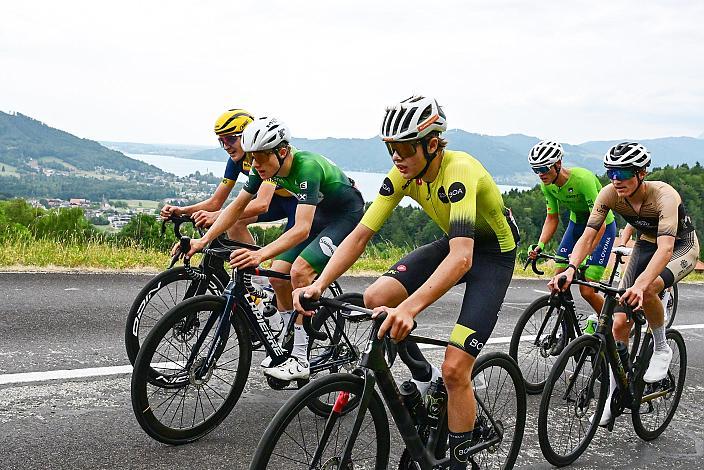 Das Peloton in der 3. Etappe,  51. Int. Oberösterreich Junioren Rundfahrt, Bad Wimsbach - Strass im Attergau