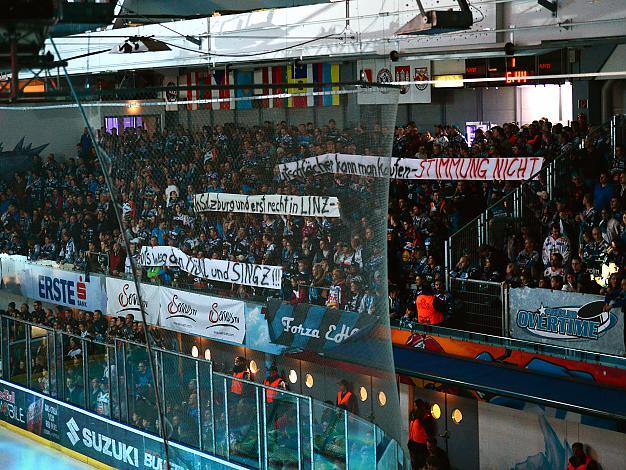 Linzer Fans in Salzburg, EC Red Bull Salzburg vs EHC Liwest Black Wings Linz, Halbfinale, 3. SF Semifinale, Play-Offs 