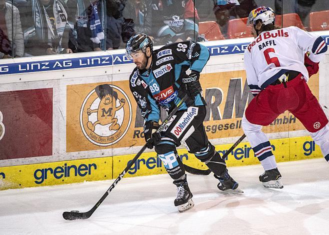 Dan DaSilva (EHC Liwest Black Wings Linz), Thomas Raffl (EC Red Bull Salzburg)  EHC Liwest Black Wings Linz vs EC Red Bull Salzburg