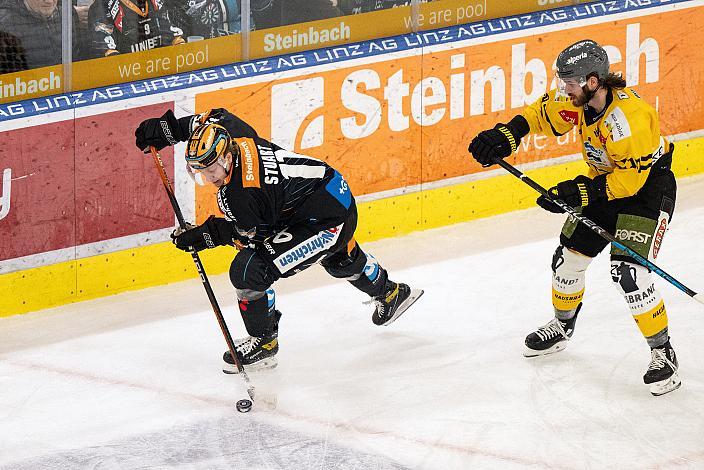 Brodi Stuart (Steinbach Black Wings Linz), Steinbach Black Wings Linz vs HC Pustertal Wölfe, 45. Runde ICE Hockey League, Steinbach Black Wings Linz, Linz AG Eisarena 