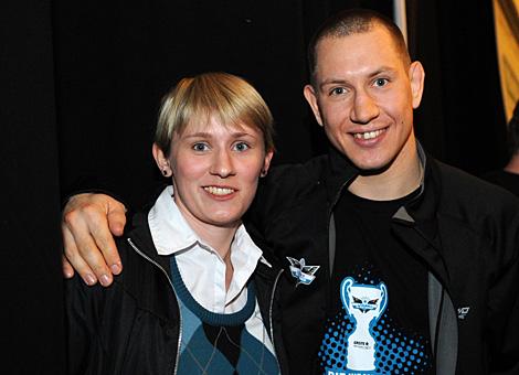 Robert Lukas mit einem Fan