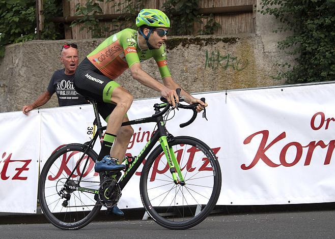 Jonas Rapp (GER, Hrinkow Advarics Cycleang) Linz Hauptplatz, Martinskirche,  Radsport 10. Int. OOE Rundfahrt Prolog